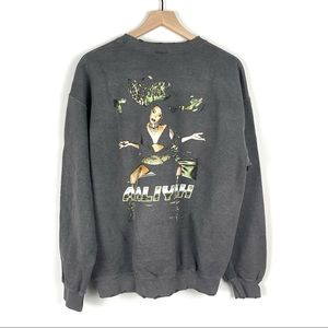 Urban Outfitters Aaliyah Distressed Crew Neck Unisex Graphic Sweatshirt